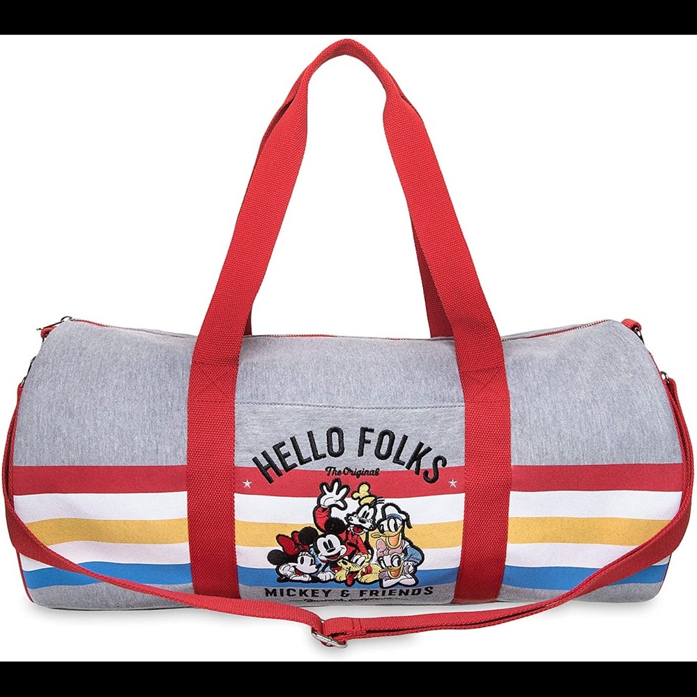 Mickey and Friends Hello Folks Duffle Bag NWOT